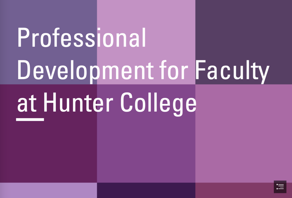 Professional development for faculty at Hunter College